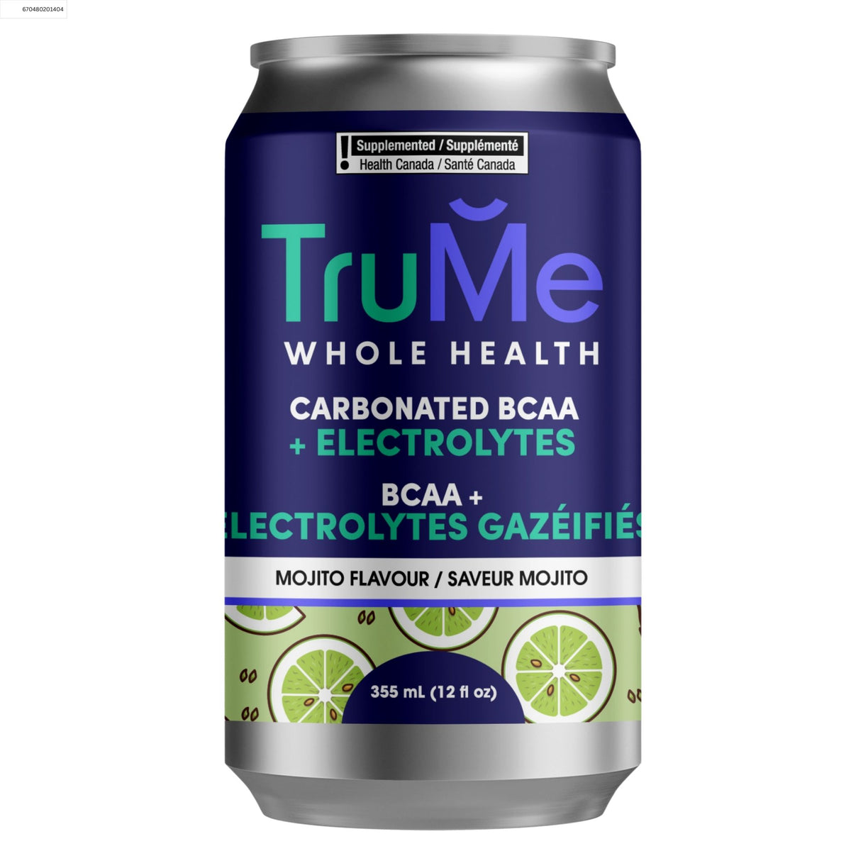 TruMe Carbonated BCAA+Electrolytes Mojito 355ml - Nature's Source Inc