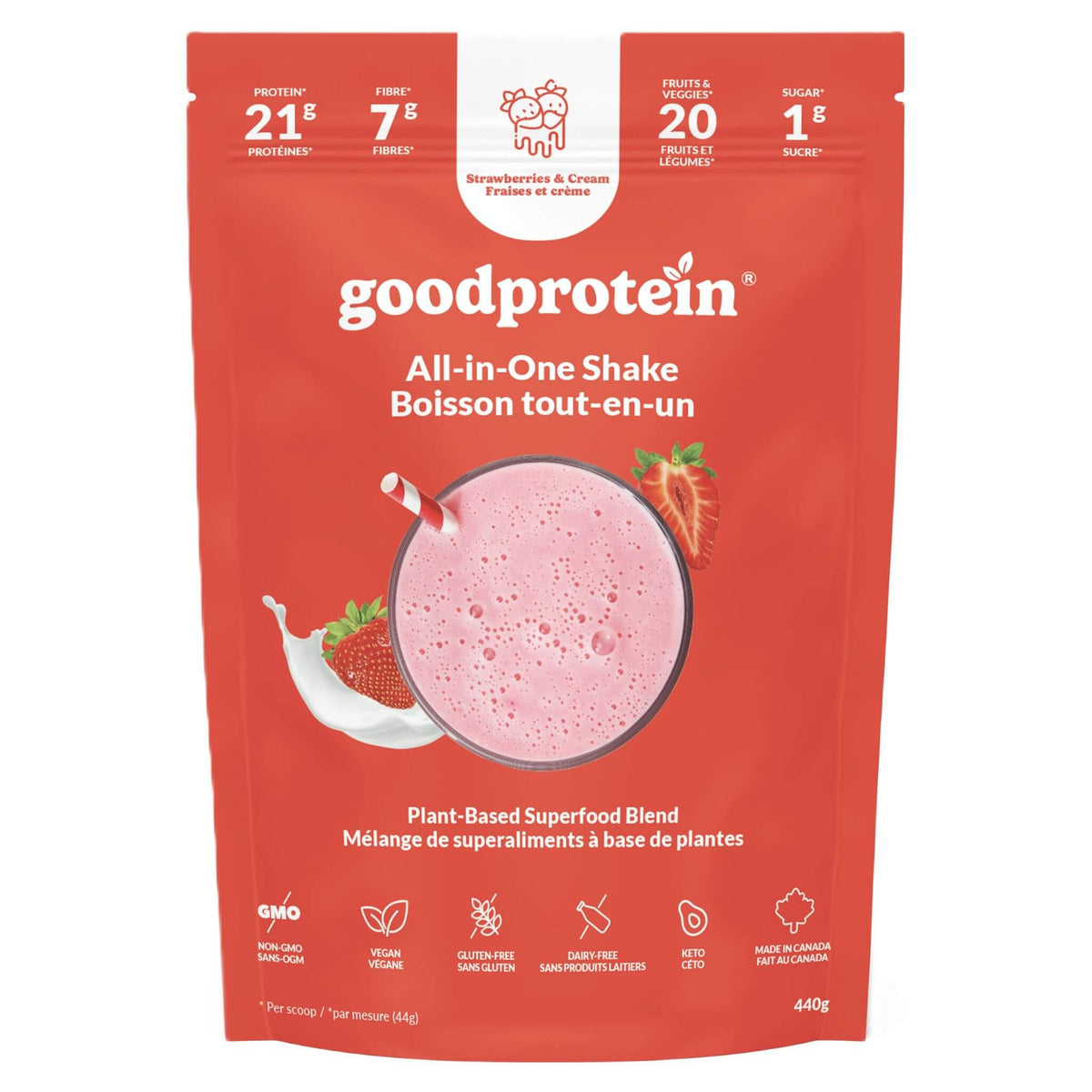 Good Protein Strawberries & Cream 440g