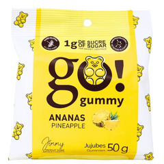 Go Nutrition Go Gummy Jujubes Pineapple 50g - Splash of Summer in Your Mouth, High-fiber Product, Assess Your Tolerance and Avoid Potential Digestive Discomfort