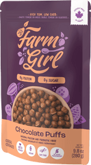 Farm Girl Chocolate Puffs Cereal 280g - Healthy and Delicious Breakfast Option for Kids, Sweetened With Natural Protein and Prebiotic Fibre