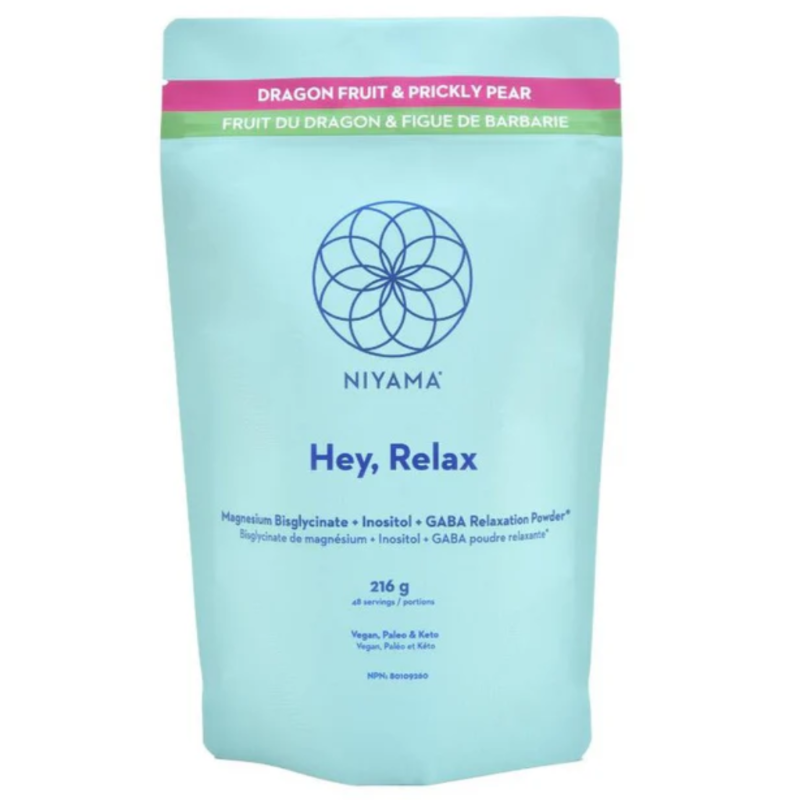 Niyama Hey Relax Magnesium Fruit & Pear 216g - Helps Relax Mind And Muscles, Tart Cherry For Natural Dose Of Antioxidants, Tryptophan And Melatonin, Support Mood, Hormones, And Neurotransmitter Activity