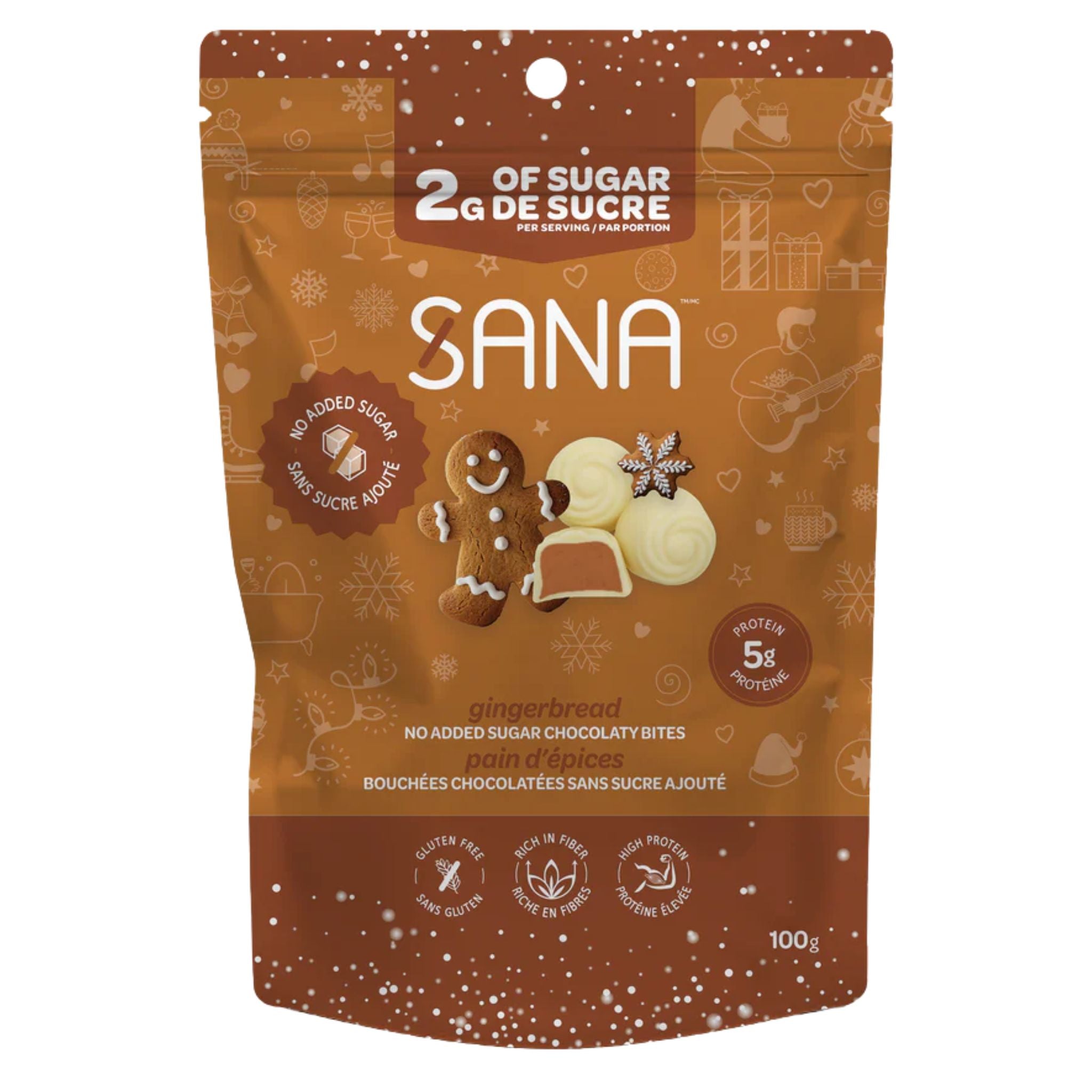 Sana White Choco Bites Gingerbread 100g - Nature's Source Inc