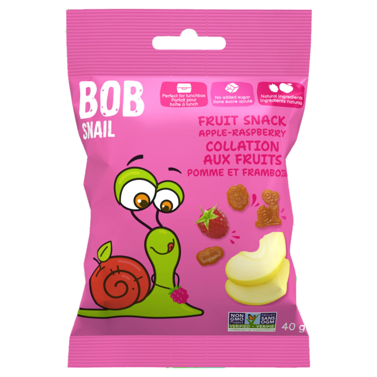 Bob Snail Fruit Snack Apple - Raspberry 40g - Nature's Source Inc