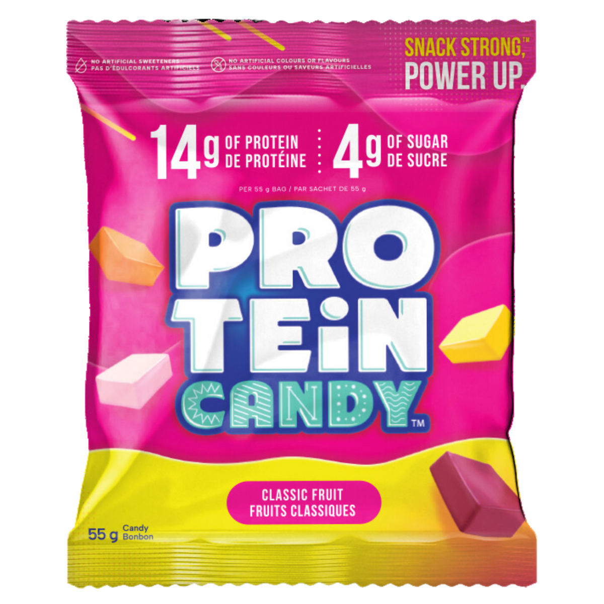 Protein Candy Classic Fruit 55g - Protein Candy Which Is The Ideal Combination Of Indulgence And Nutrition, Satisfies Sweet Cravings, Supports Digestion, Improves Overall Well-Being, Supports Muscle Recovery