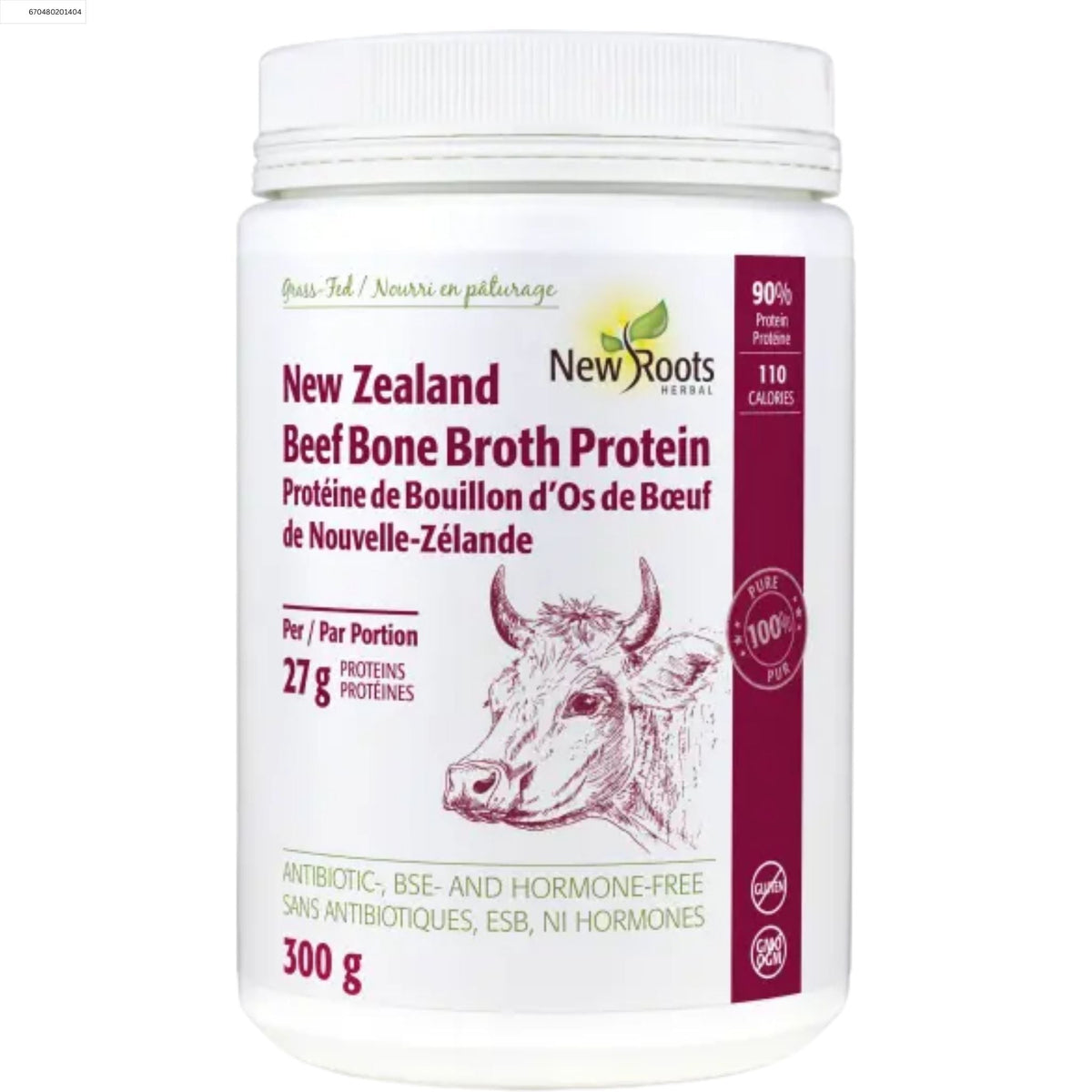 New Roots New Zealand Beef Bone Broth Protein 300g - Nature's Source Inc