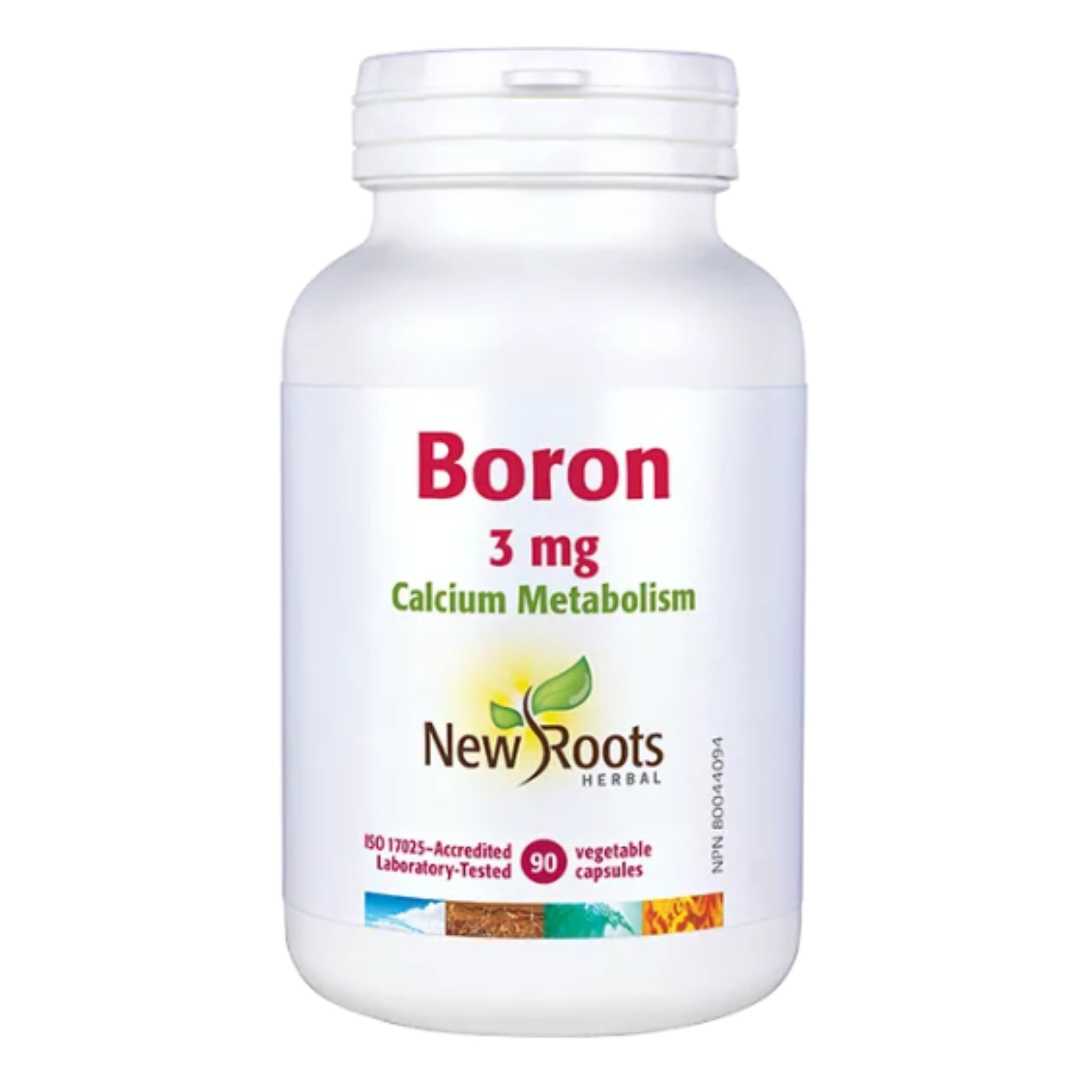 New Roots Boron 3mg 90 Vegetable Capsules - Nature's Source Inc