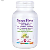 New Roots Ginkgo Biloba Whole Leaf 400mg 120 Vegetable Capsules - Nature's Source Inc