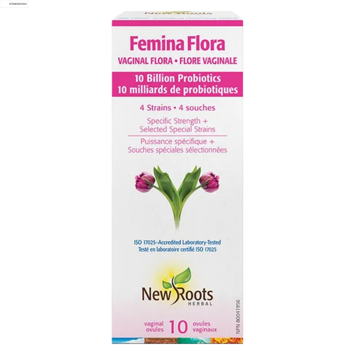 New Roots Femina Flora Vaginal Flora 10 Billion+ 10 Vaginal Ovules - Nature's Source Inc