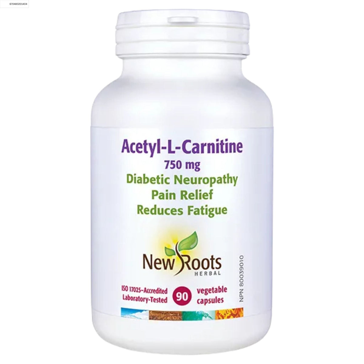 New Roots Acetyl - L - Carnitine 750mg 90 Vegetable Capsules - Nature's Source Inc