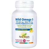 New Roots Wild Omega 3 EPA 660mg DHA 330mg, Lemon 120 Softgels - Nature's Source Inc
