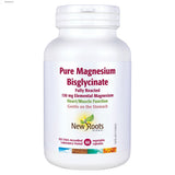 New Roots Pure Magnesium Bisglycinate 130mg 60 Vegetable Capsules - Nature's Source Inc