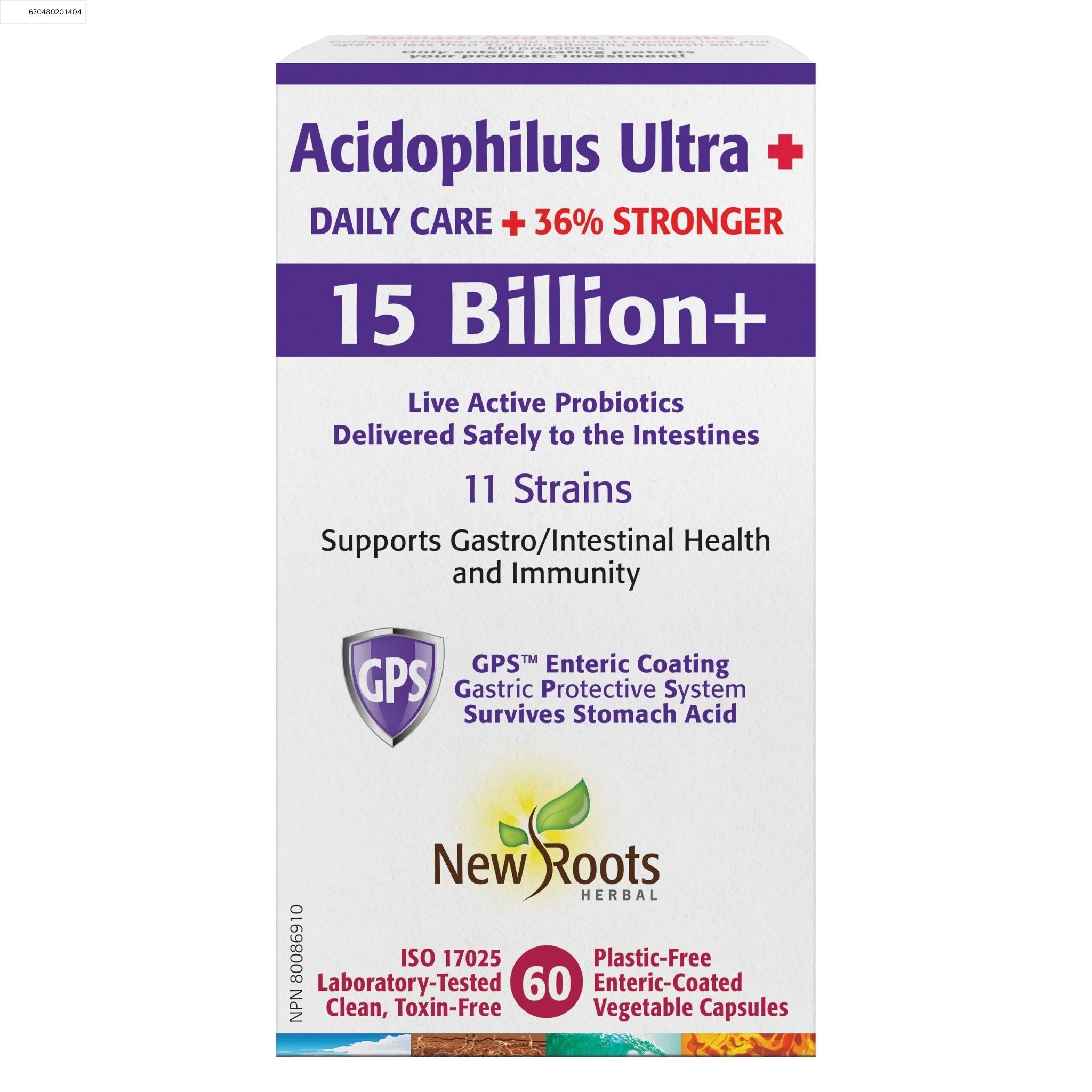 New Roots Acidophilus Ultra 15 Billion+ 60 Vegetable Capsules - Nature's Source Inc