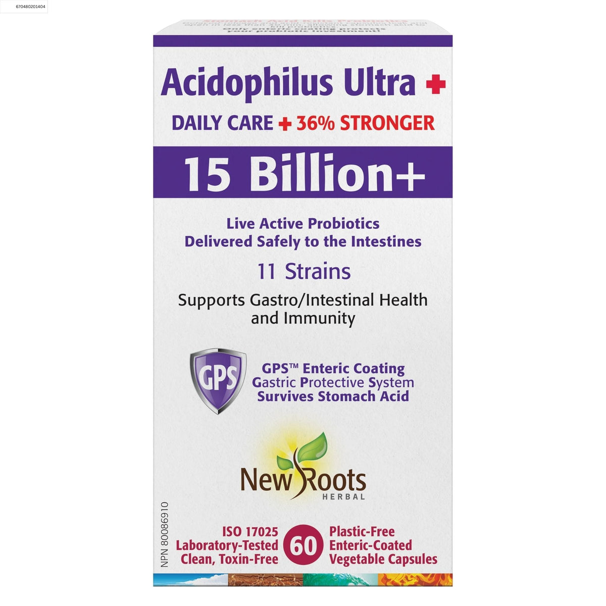 New Roots Acidophilus Ultra 15 Billion+ 60 Vegetable Capsules - Nature's Source Inc