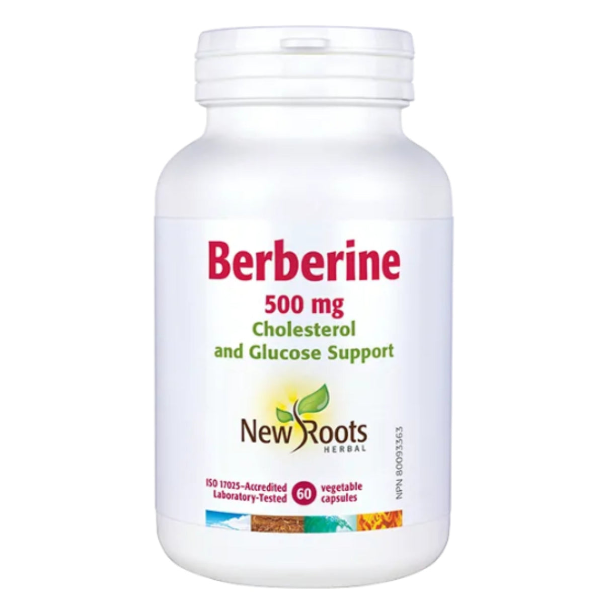 New Roots Berberine 500mg 60 Vegetable Capsules - Nature's Source Inc