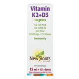 New Roots Vitamin K2+D3 15ml - Nature's Source Inc