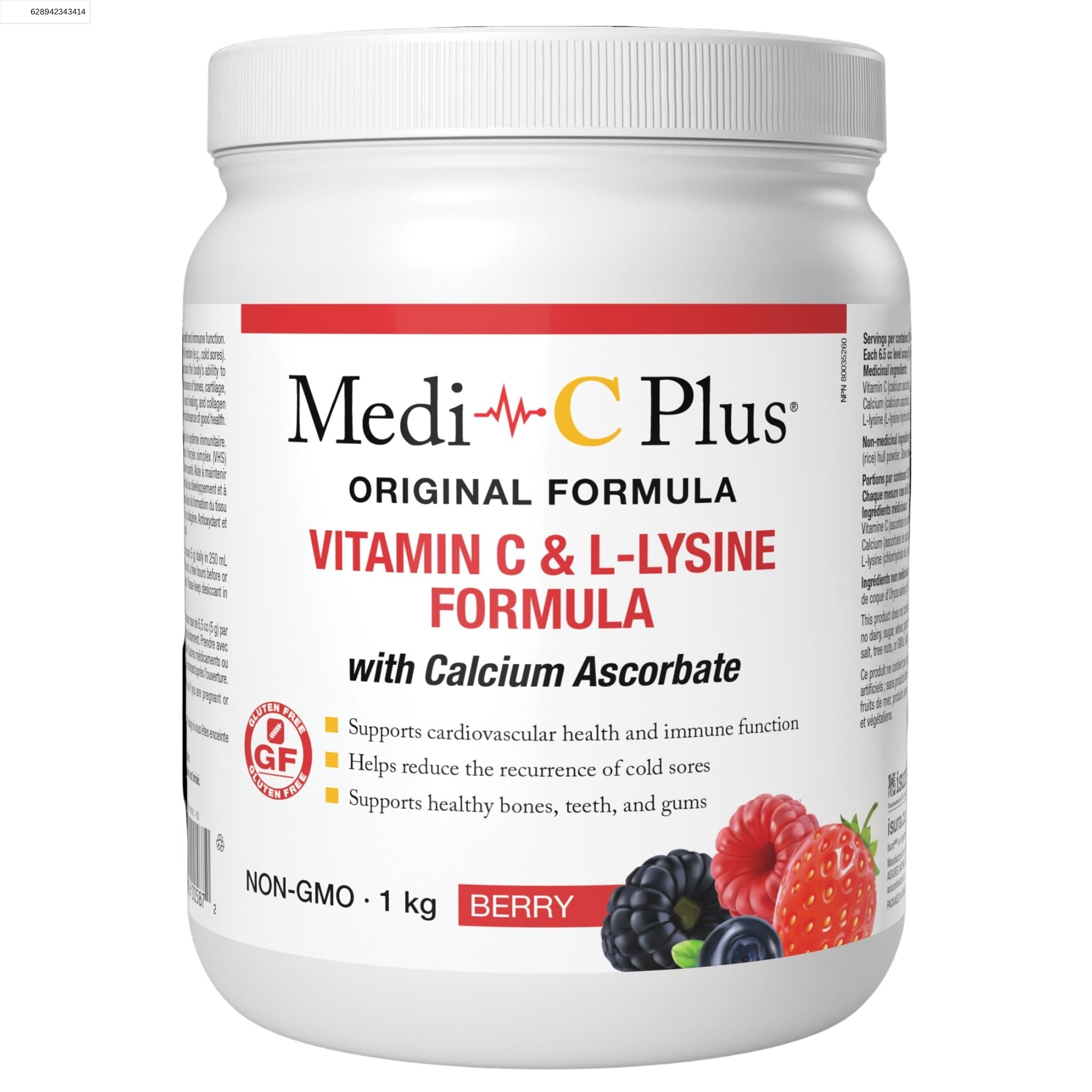 Medi - C Plus With Calcium Ascorbate Berry 1kg - Nature's Source Inc