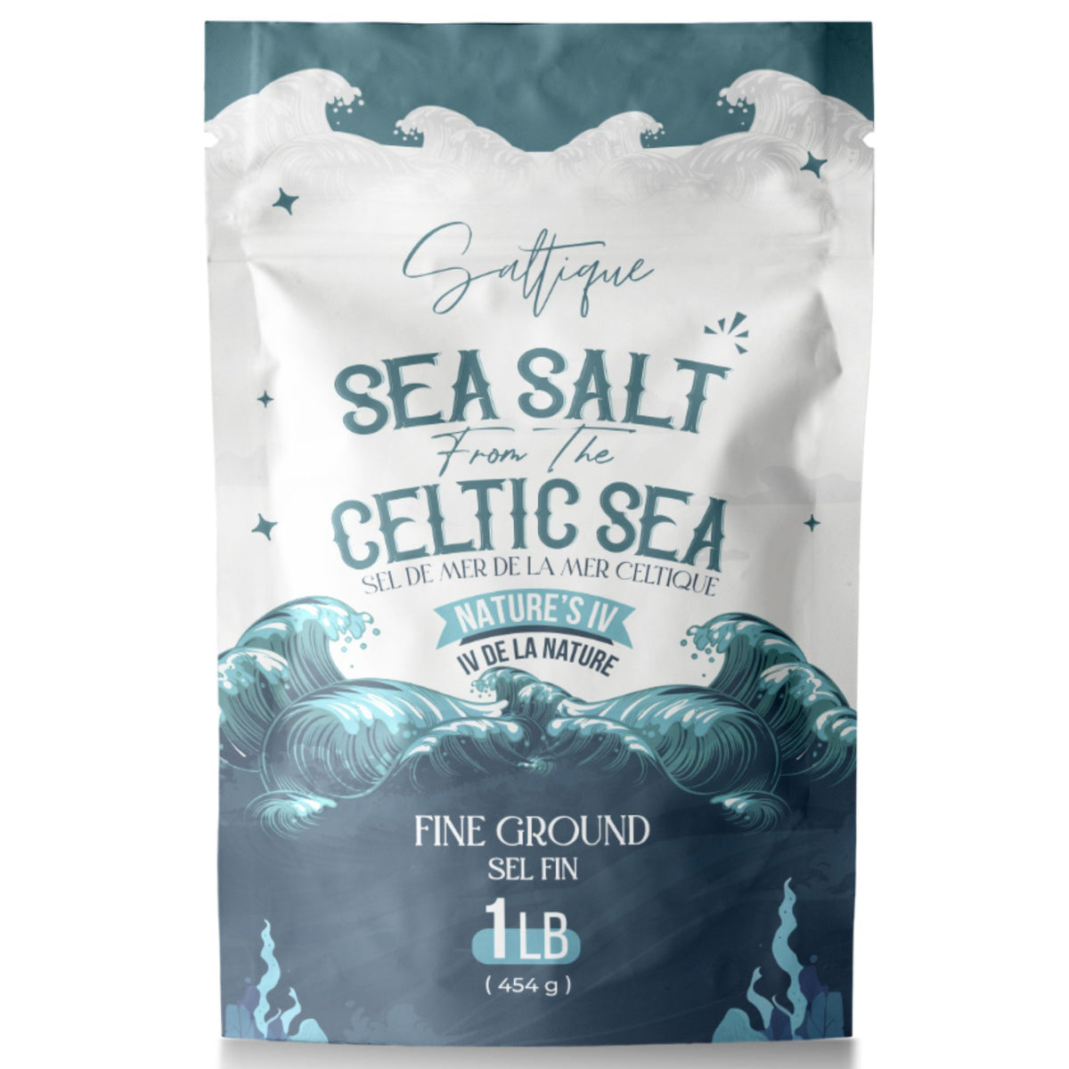 Saltique French Celtic Fine Salt 454g - Nature's Source Inc