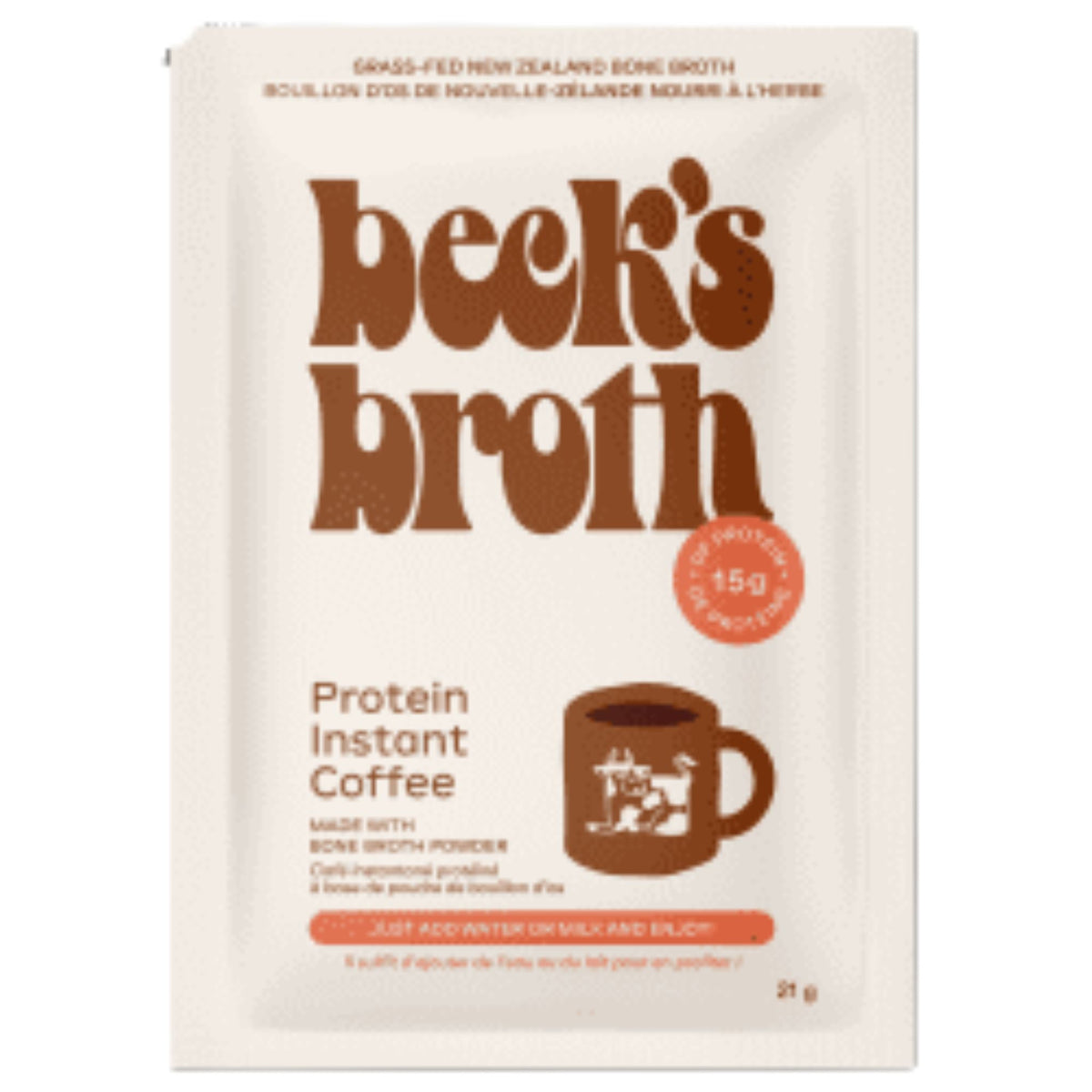 Beck's Broth Protein Instant Coffee 22g - Nature's Source Inc