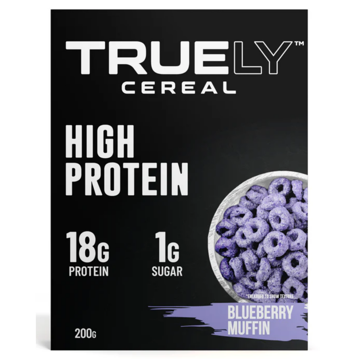 Truely Cereal Blueberry Muffin 200g - Supports Muscle Growth And Recovery Without Excess Calories, Provides All Essential Amino Acids, Perfect For Breakfast, Healthy Snack With Fruity Taste Of Blueberry Muffin