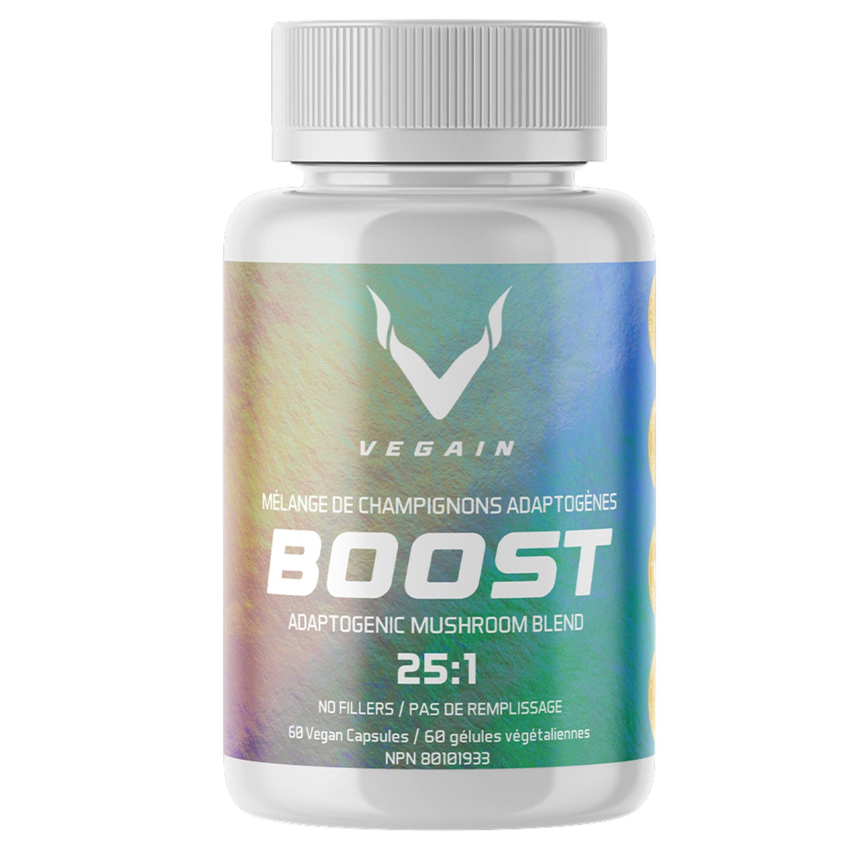 VEGAIN BOOST Adaptogenic Mushroom Blend 60 Vegan Capsules - Nature's Source Inc