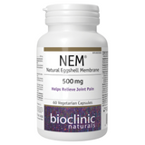 Bioclinic Naturals Natural Eggshell Membrane (NEM) 500mg 60 Vegetarian Capsules