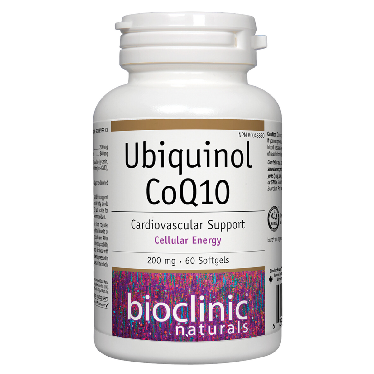 Bioclinic Naturals CoQ10, 200mg 60 Softgels - Stabilized & Highly Absorbable Antioxidant, Improves Cardiovascular Health, Reduces Oxidative Stress