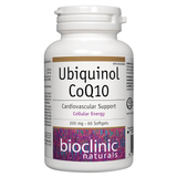 Bioclinic Naturals CoQ10, 200mg 60 Softgels - Stabilized & Highly Absorbable Antioxidant, Improves Cardiovascular Health, Reduces Oxidative Stress - Nature's Source Inc