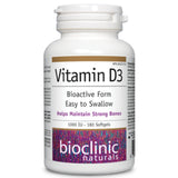 Bioclinic Vitamin D3 1000IU 180 Softgels - Nature's Source Inc