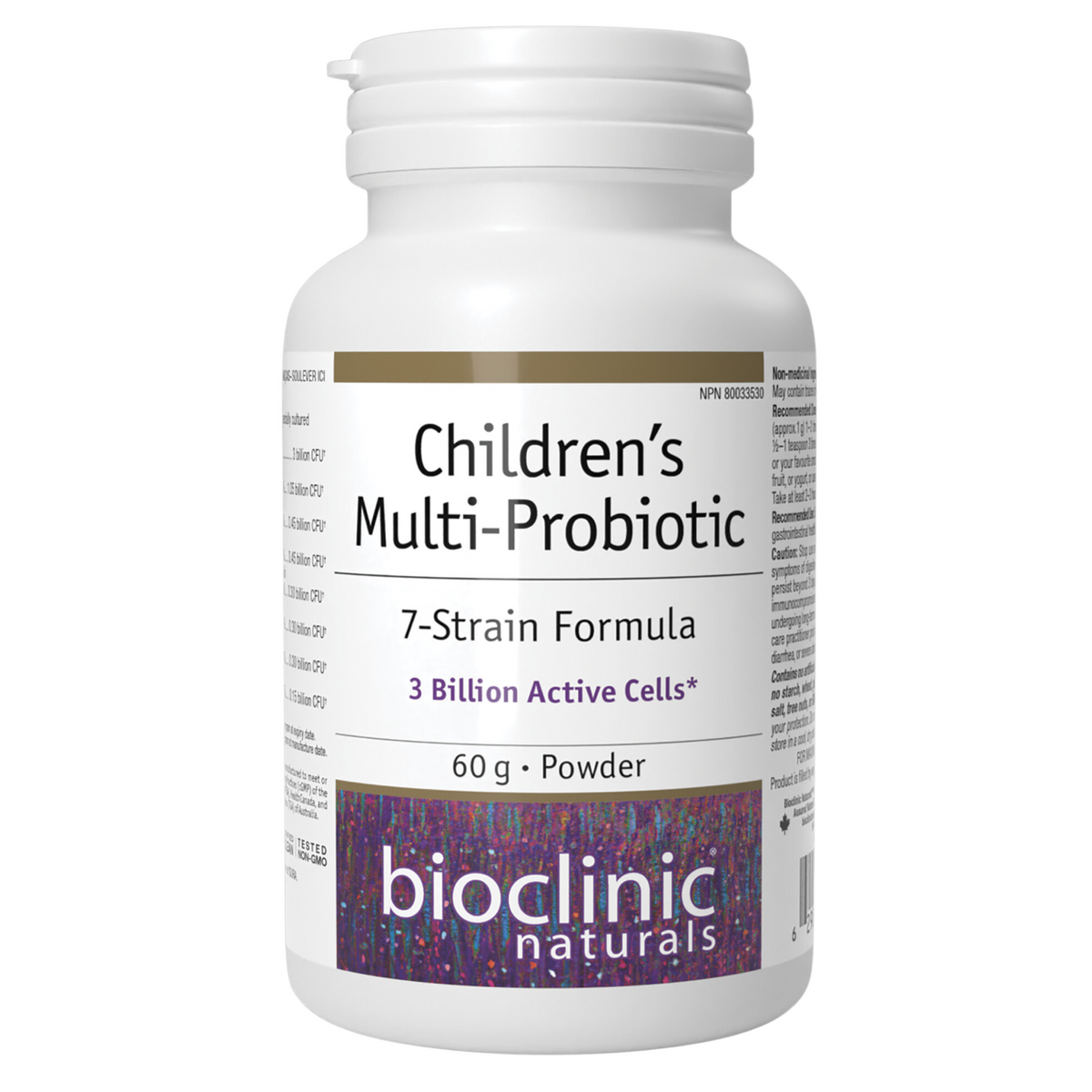 Bioclinic Naturals Children's Multi Probiotic, 7 Strain Formula Powder 60g