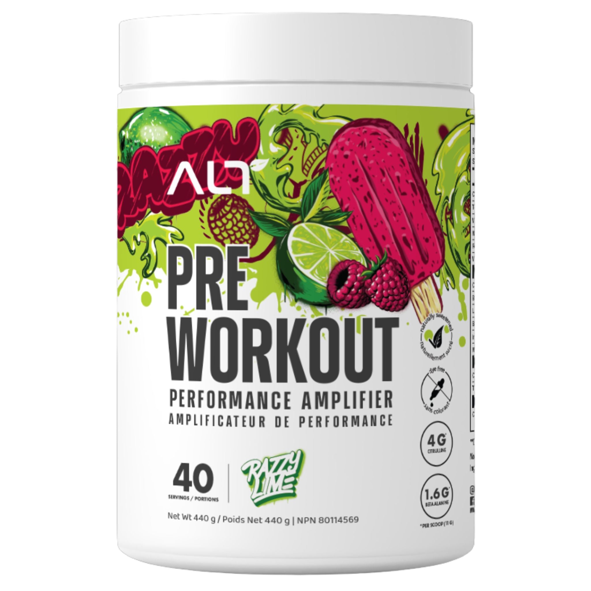 ALT Pre - Workout Razzy Lime 440g - Nature's Source Inc