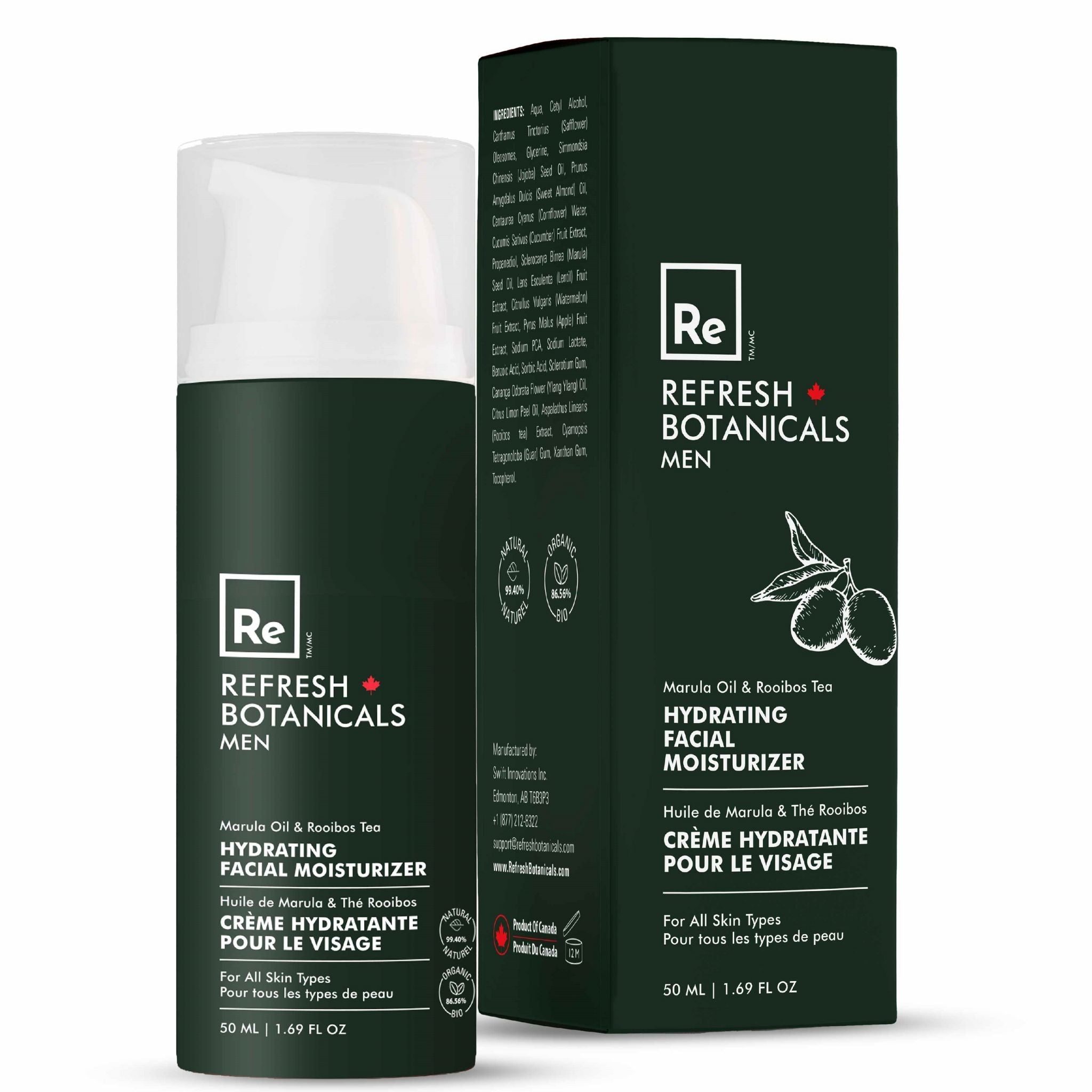 Refresh Botanicals Men Hydrating Facial Moisturizer 50ml - Nature's Source Inc