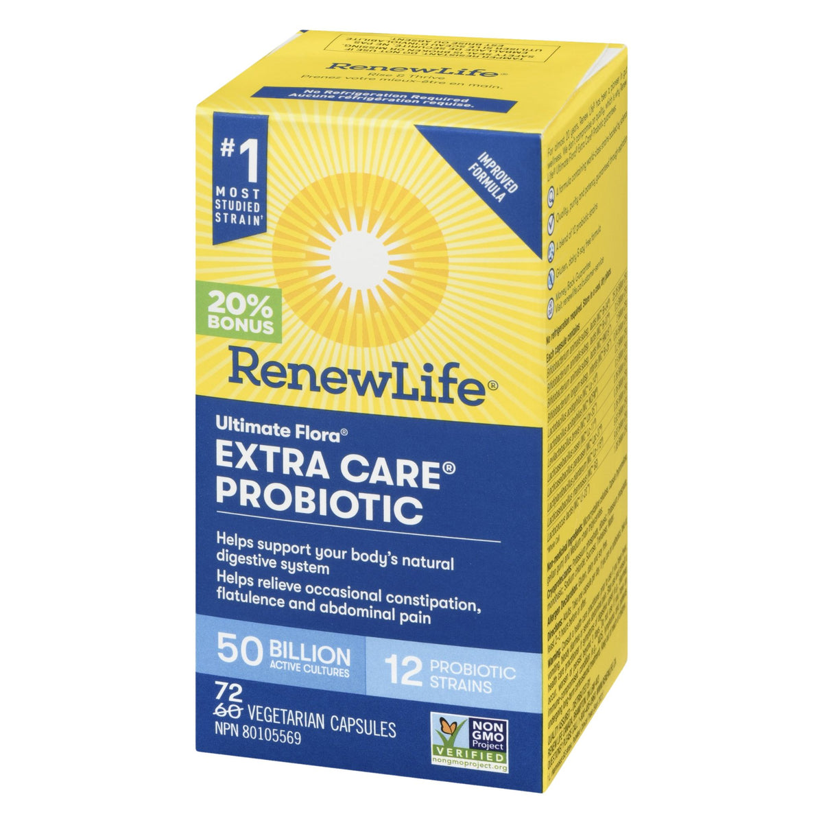 Renew Life Ultimate Flora Extra Care 50B 72 Capsules - Nature's Source Inc