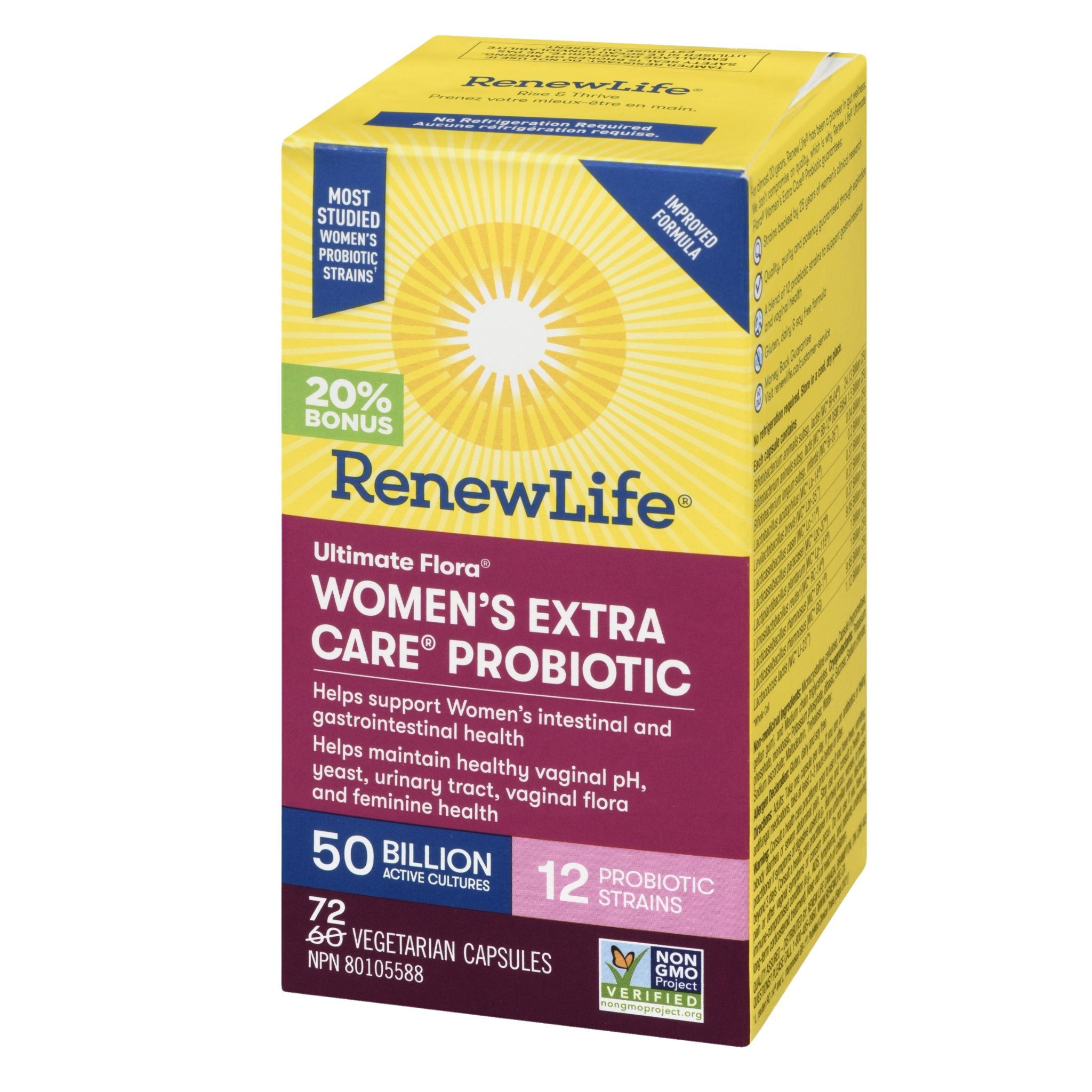 Renew Life Ultimate Flora Women's Extra 50B 72 Capsules - Nature's Source Inc