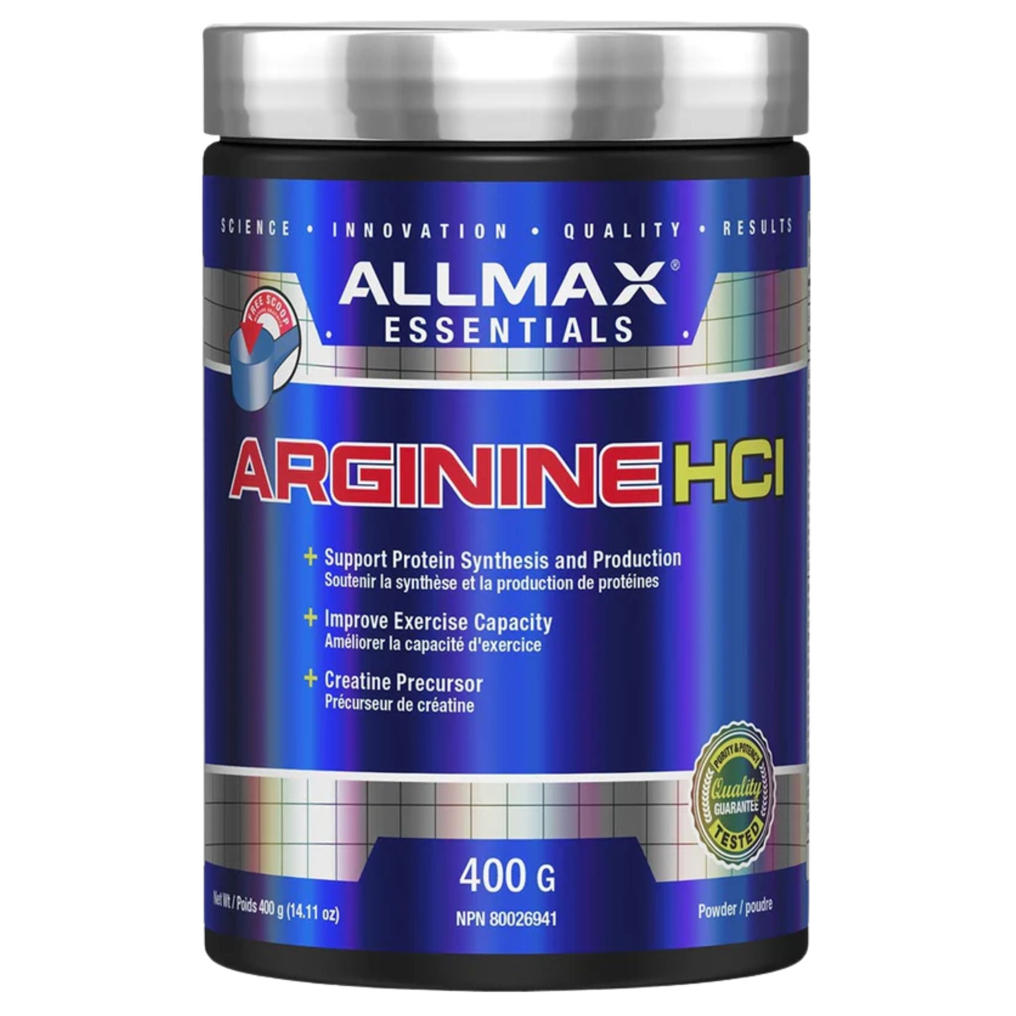 Allmax Arginine HCL 400g - Nature's Source Inc
