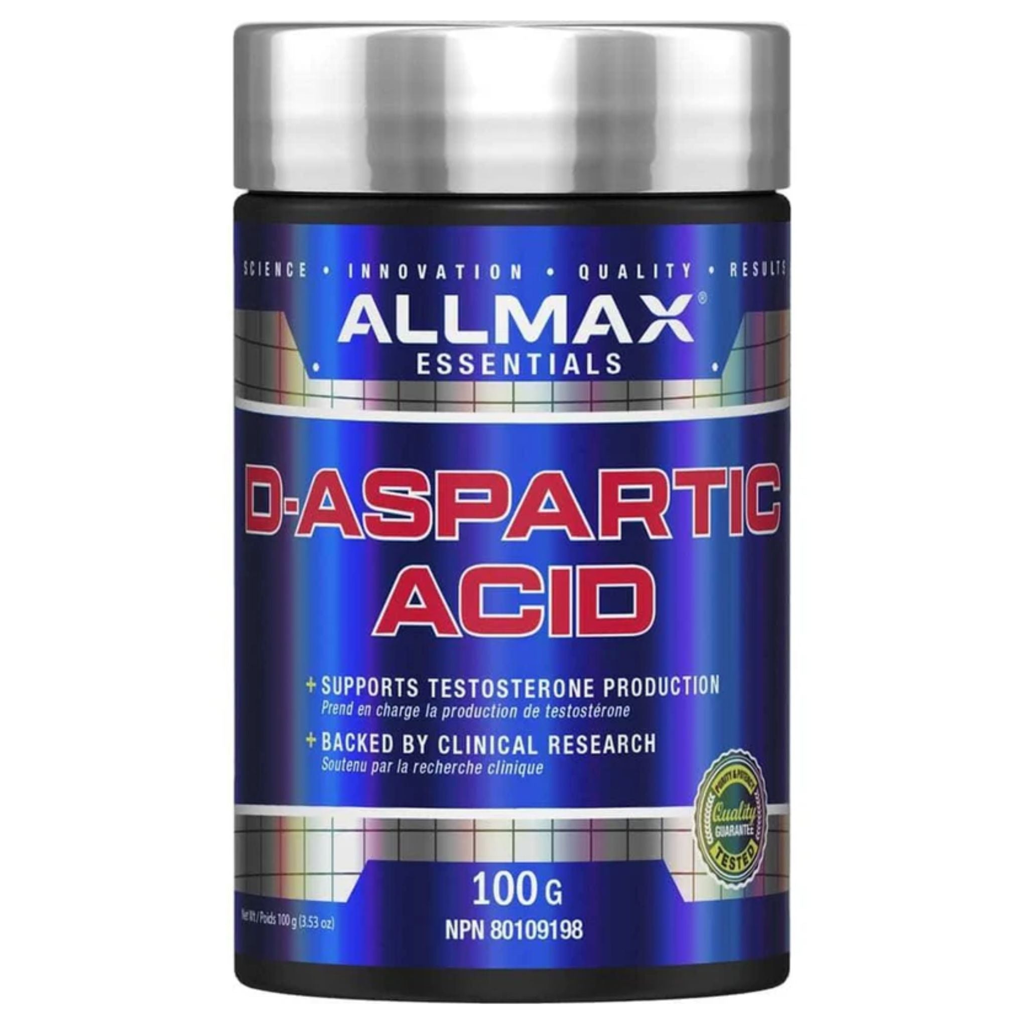 Allmax D - Aspartic Acid 100g - Nature's Source Inc