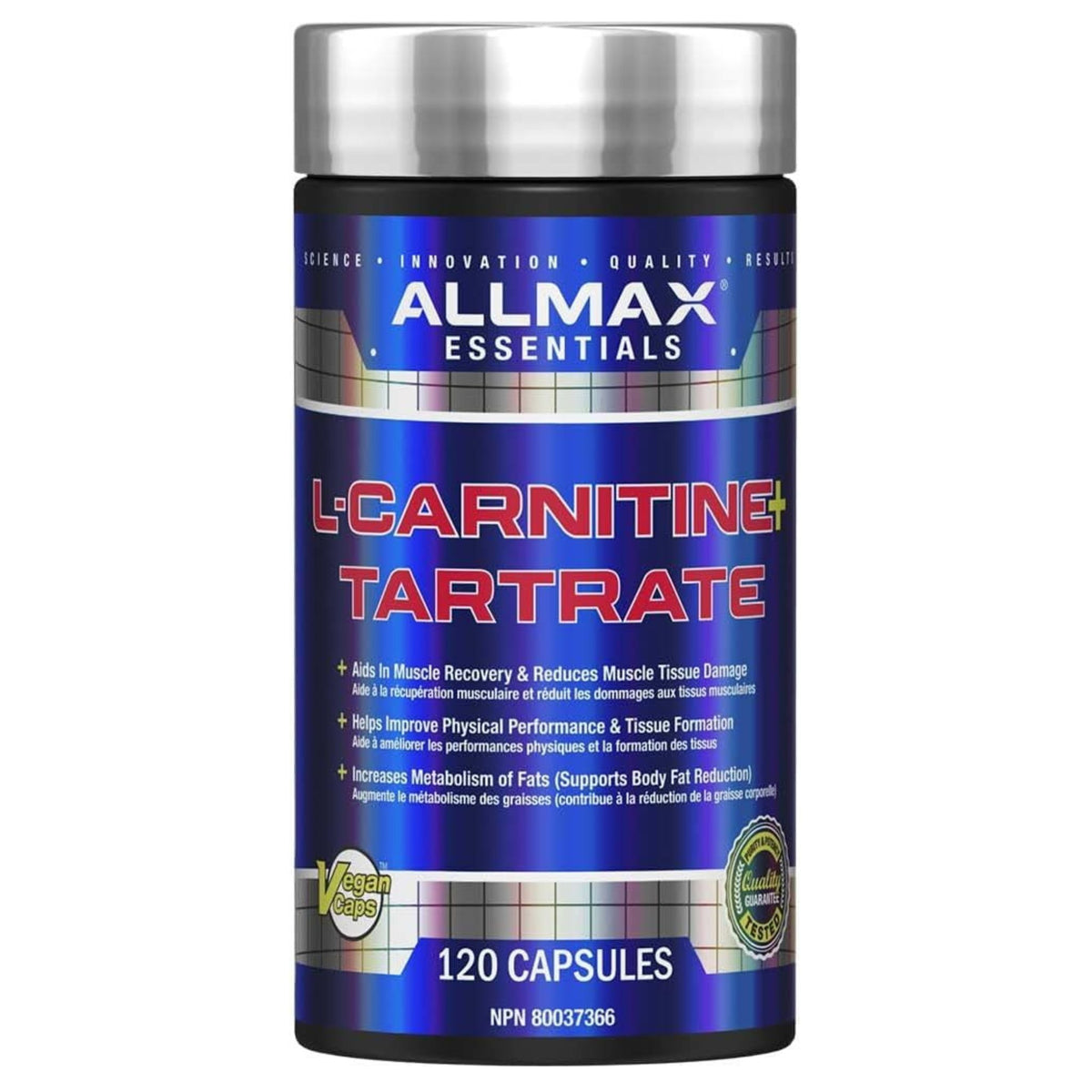 Allmax L - Carnitine Tartrate 120 Capsules - Nature's Source Inc
