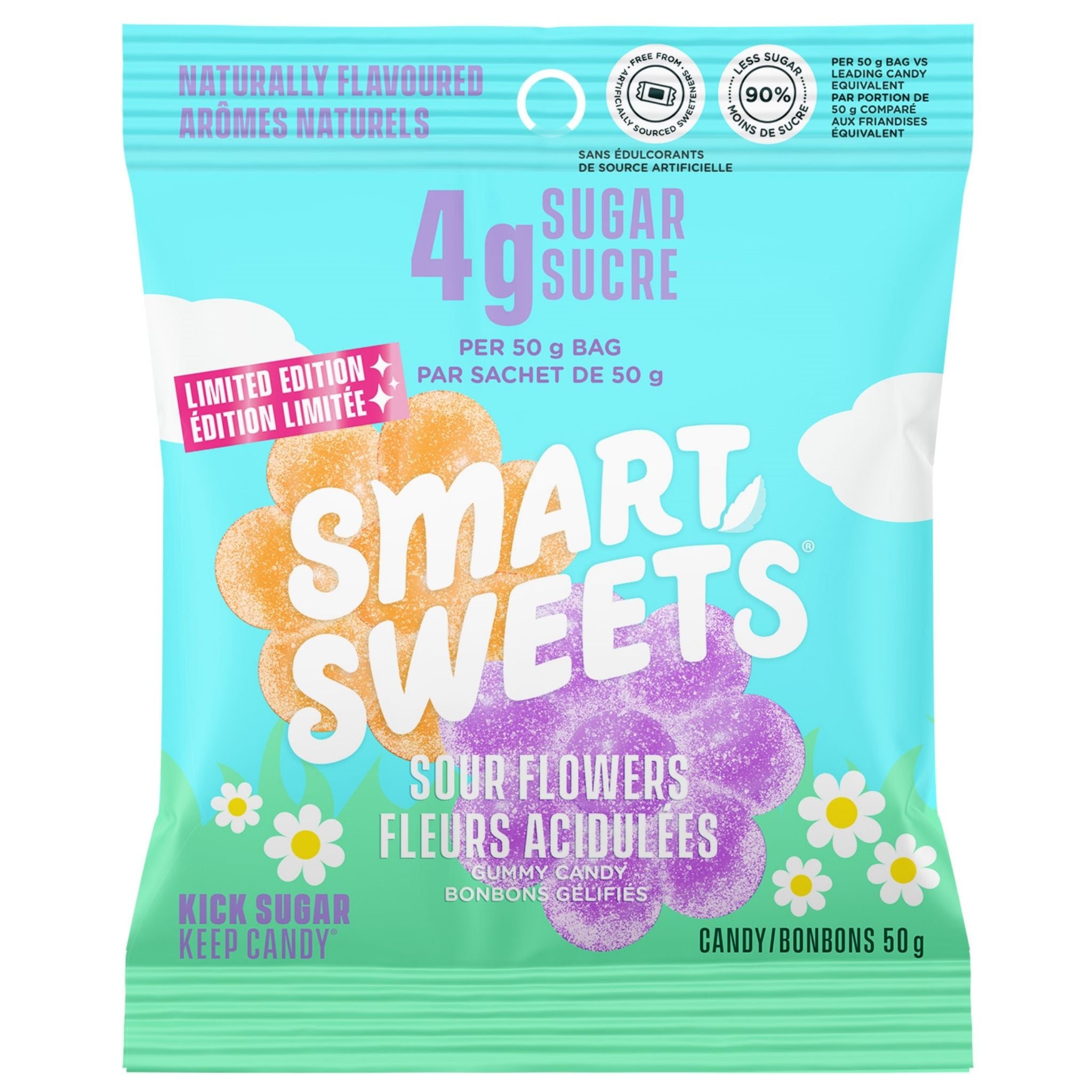 SmartSweets Sour Flowers 50g - Nature's Source Inc