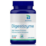 Biomed Digestizyme 60 Capsules - High Potency Digestive Enzyme, Prevents Gas, Bloating, Indigestion, Malabsorption, Helps Proper Digestion of Fat, Protein, and Carbohydrates - Nature's Source Inc