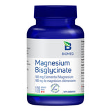 Biomed Magnesium Bisglycinate 120 Capsules - Relaxes Muscles and Nerves, Regulates Neurotransmitters, Maintains Electrolyte Balance, Manages Stress - Nature's Source Inc