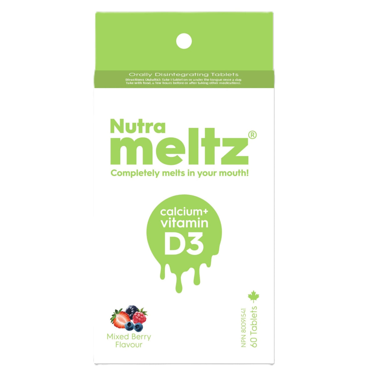 Nutrameltz Calcium + Vitamin D3 60 Tablets