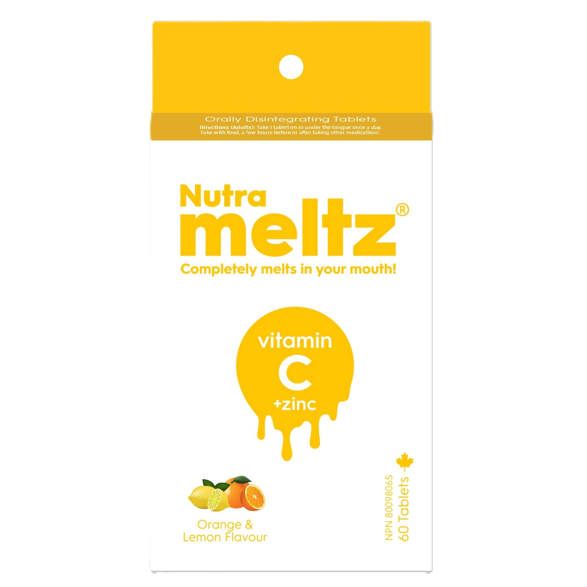 Nutrameltz Vitamin C + Zinc 60 Tablets