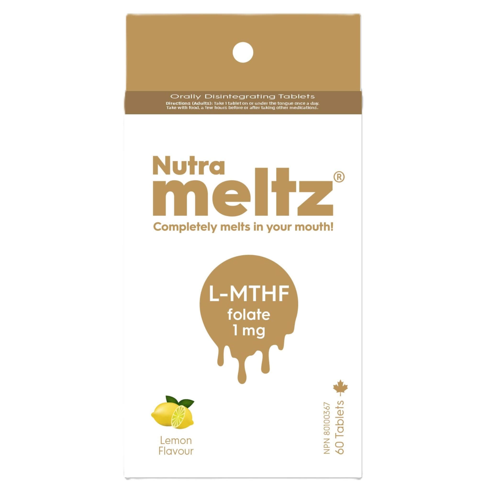 Nutrameltz L-MTHF Folate 1mg 60 Tablets