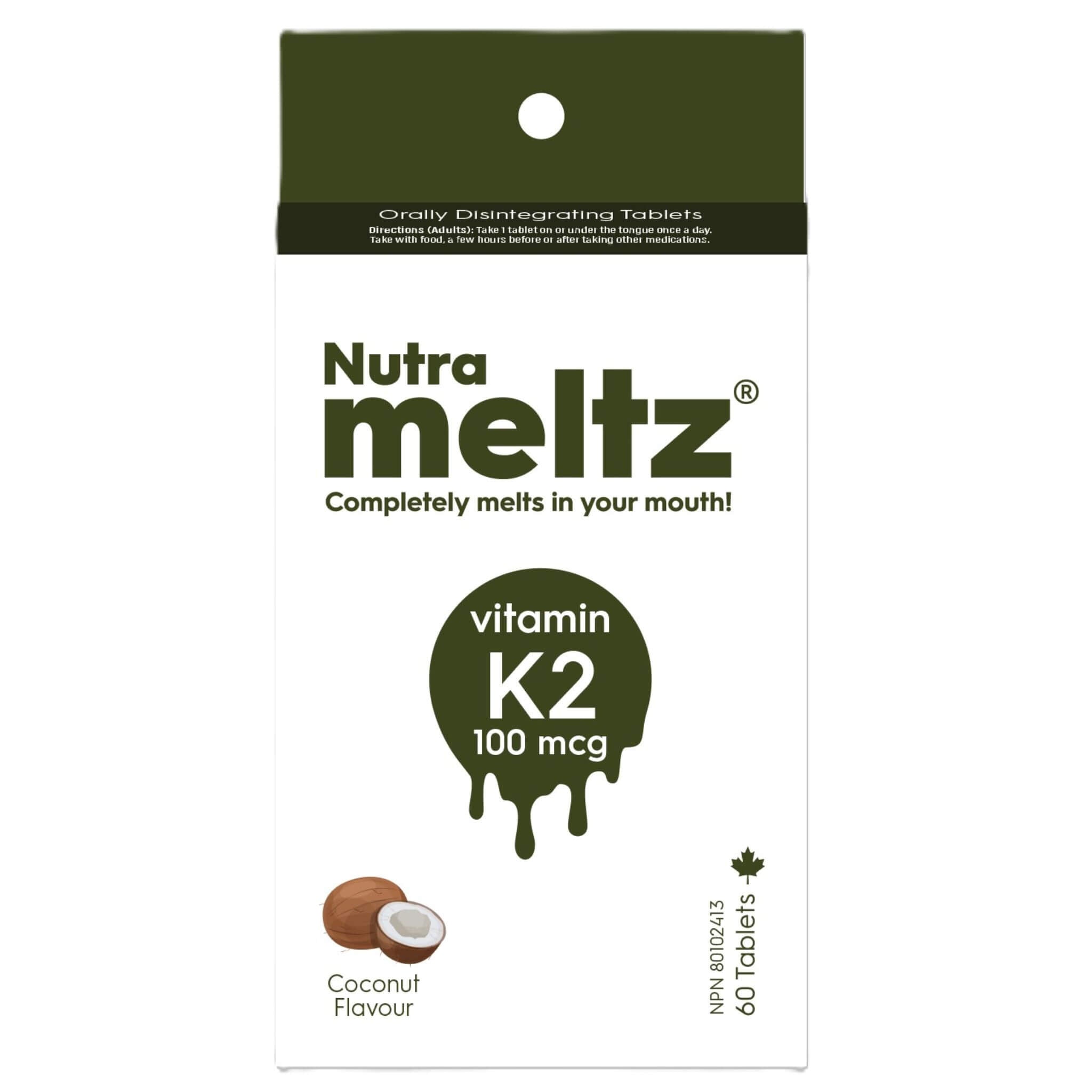 Nutrameltz Vitamin K2 100mcg 60 Tablets