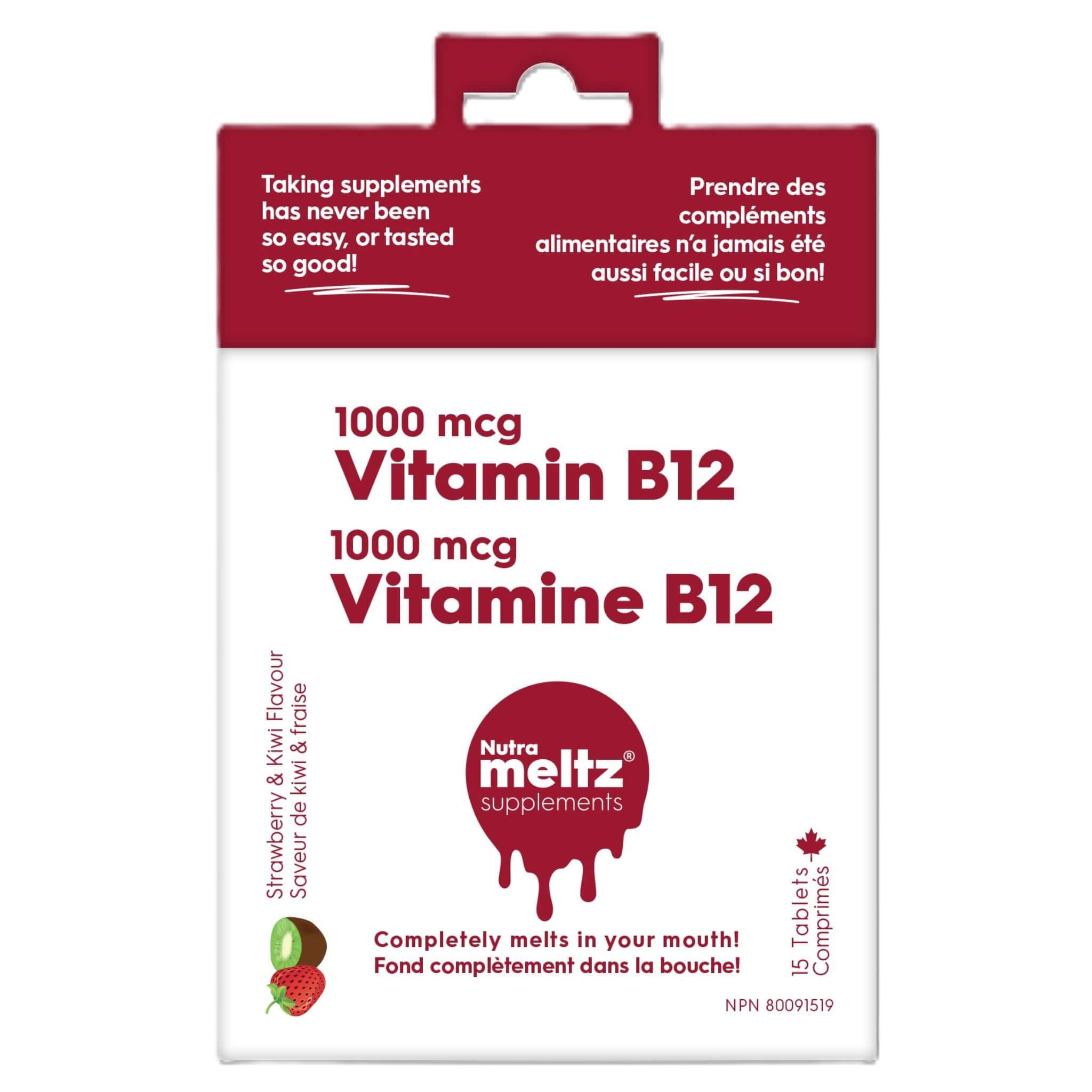 Nutrameltz Vitamin B12 1000mcg 15 Tablets