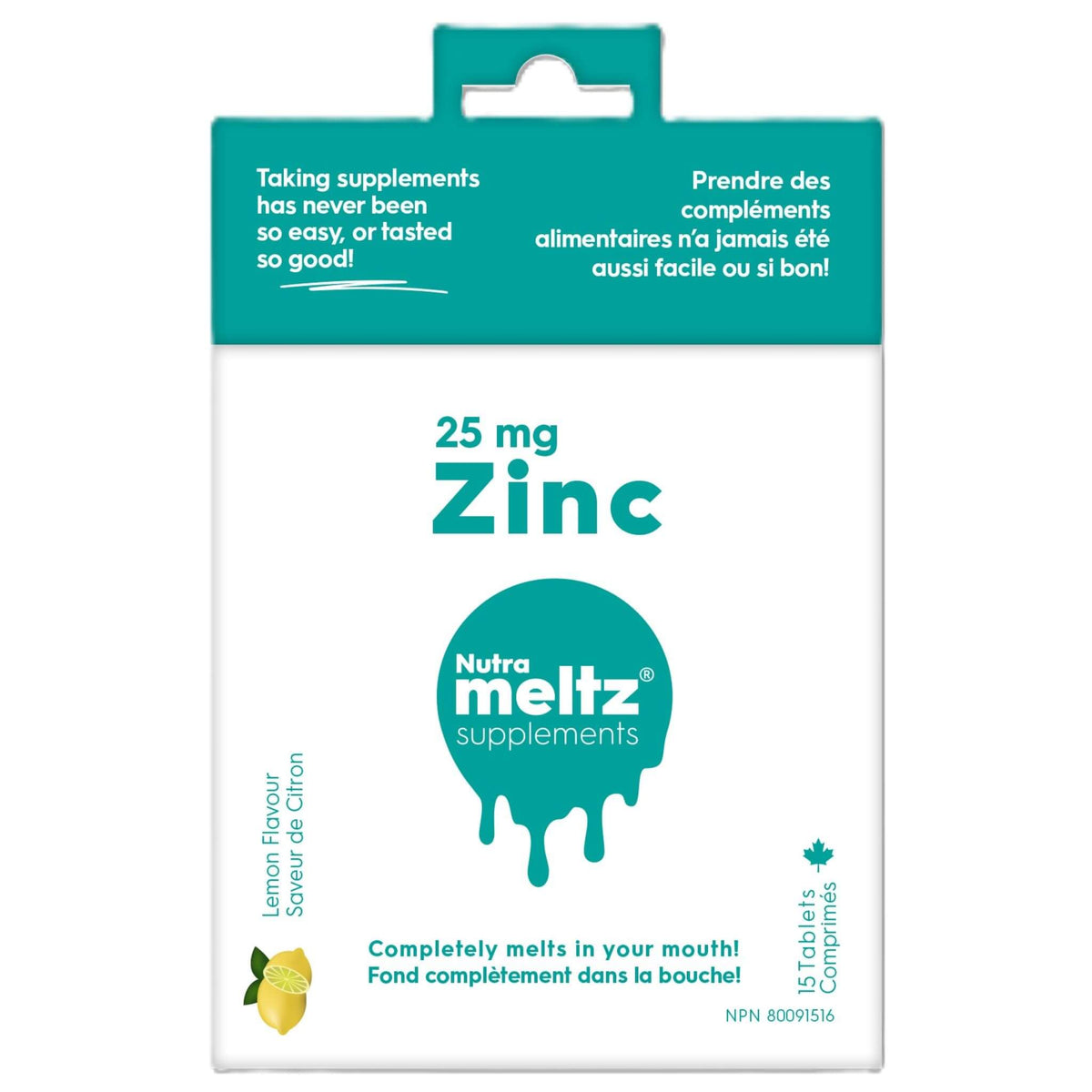 Nutrameltz Zinc 25mg 15 Tablets