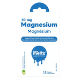 Nutrameltz Magnesium 50mg 15 Tablets - Maintains Proper Muscle Function, Helps Tissue Formation And Bone Development, Helps In Metabolism, Maintains Good Health - Nature's Source Inc