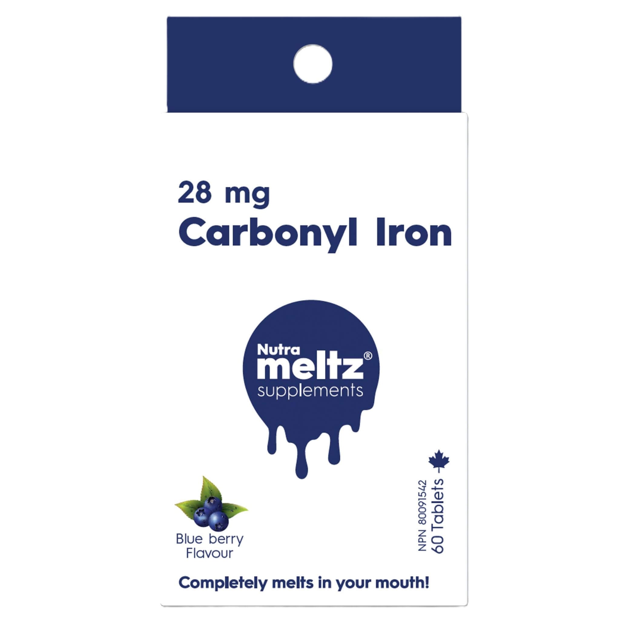 Nutrameltz Carbonyl Iron 28mg 60 Tablets