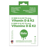 Nutrameltz Vitamin D + K2 15 Tablets - Immune System Support, And Bone Health, Prevents Conditions Such As Osteoporosis And Rickets, Supports Heart Health, Promote Overall Skeletal Strength - Nature's Source Inc