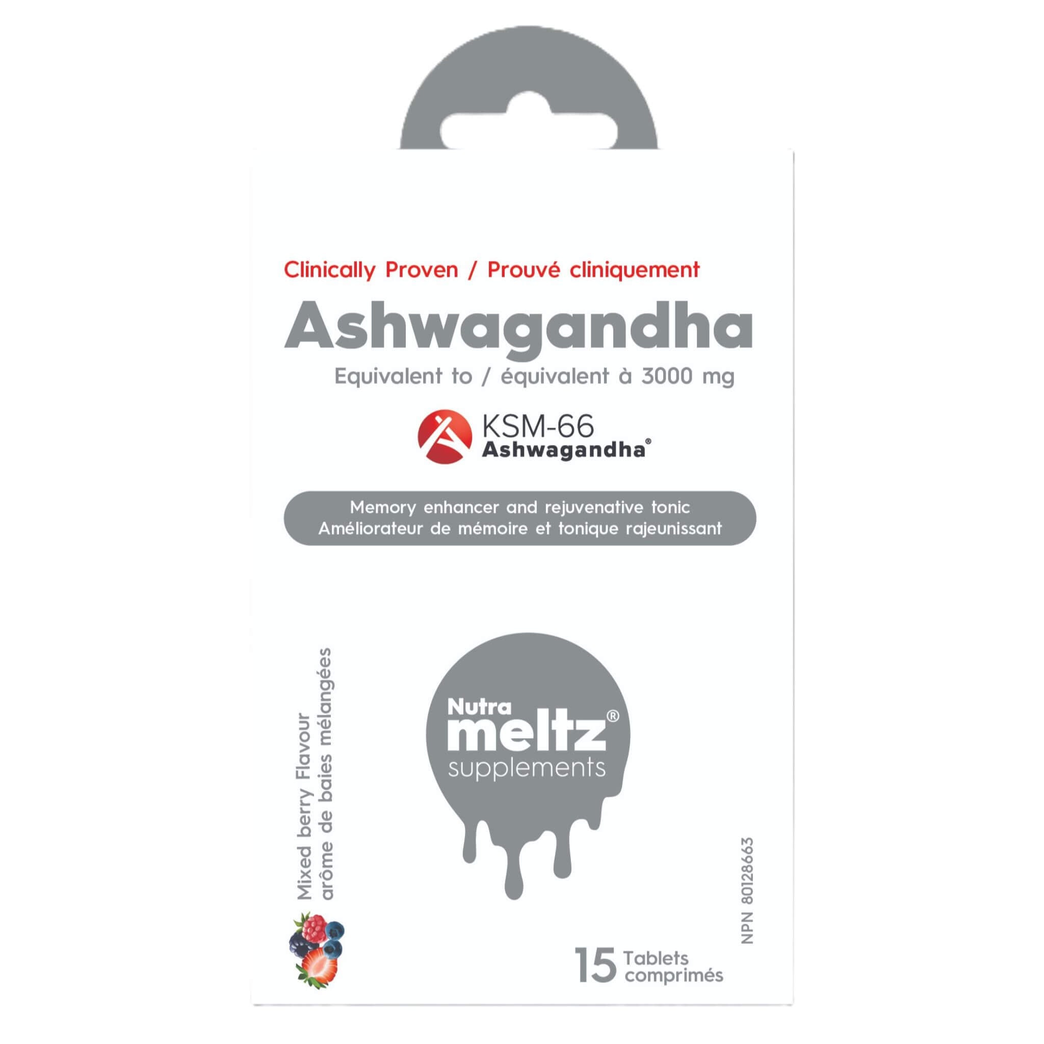 Nutrameltz Ashwagandha 250mg 15 Tablets