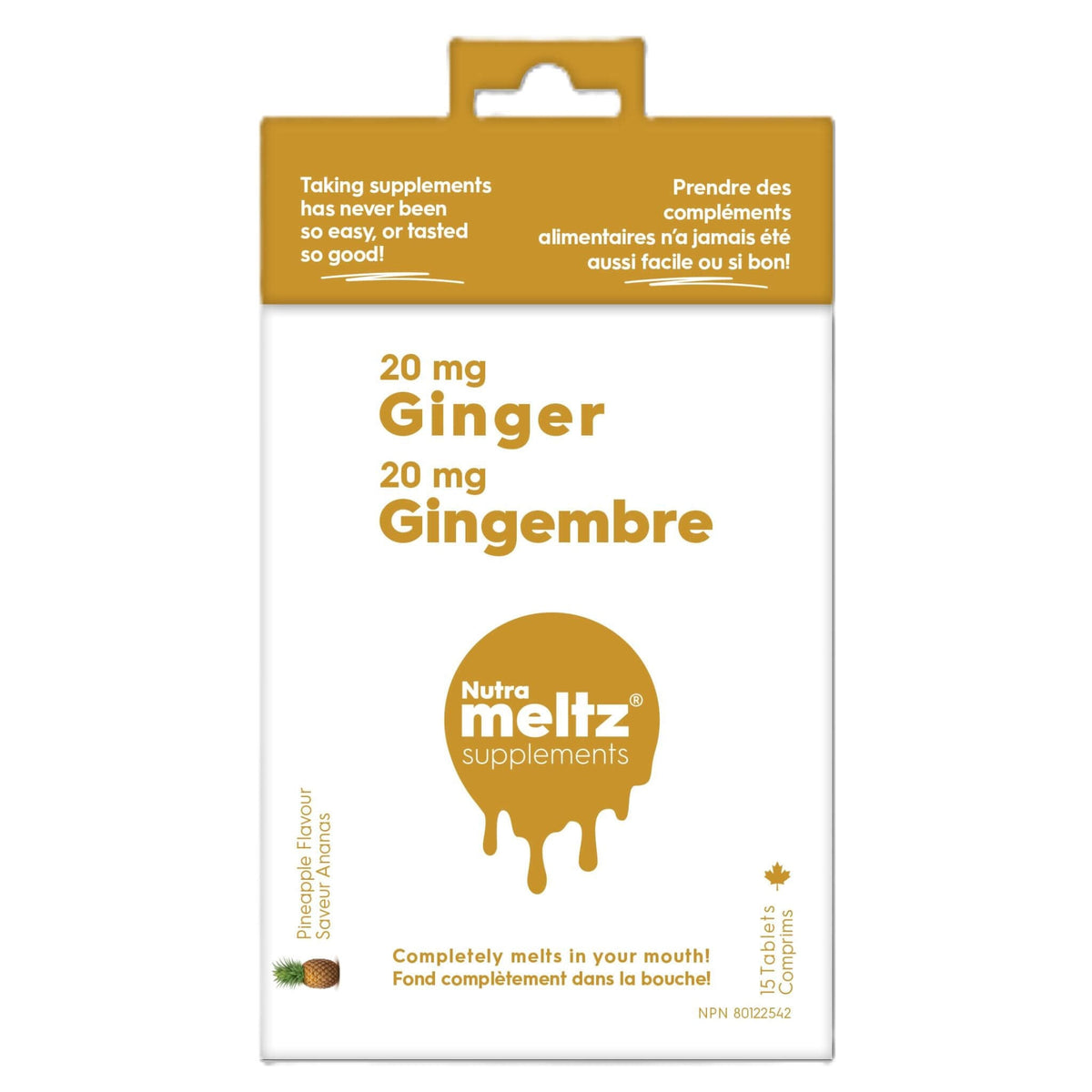 Nutrameltz Ginger 20mg 15 Tablets